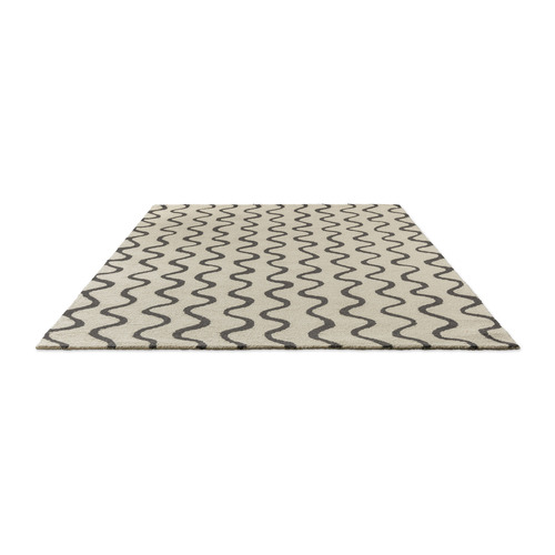 Charcoal Ribbon Hand-Tufted Wool Rug