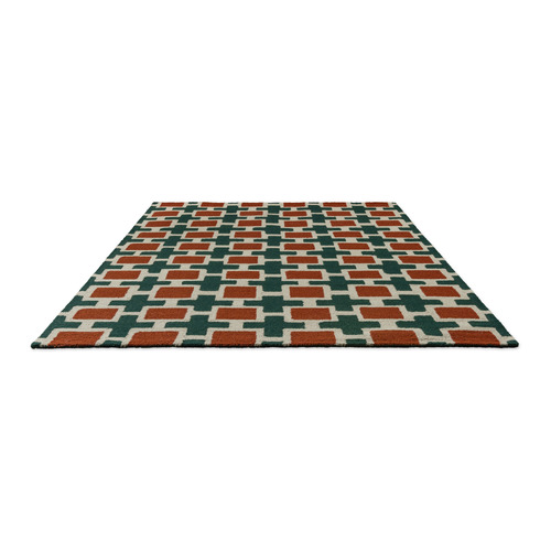 Rust Hatch Hand-Tufted Wool Rug