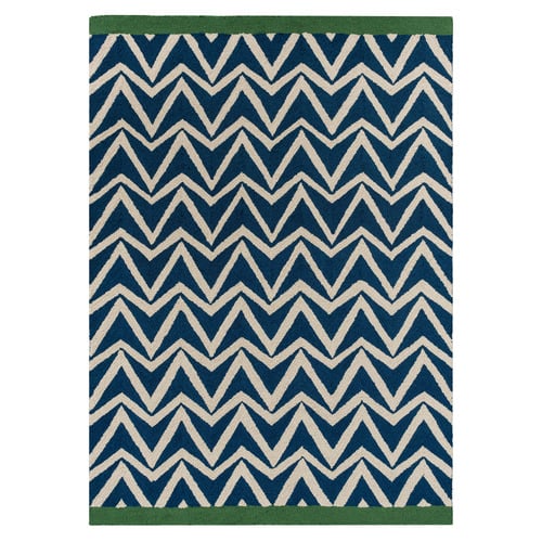 Blue Dhurrie Outdoor Rug