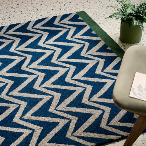 Blue Dhurrie Outdoor Rug