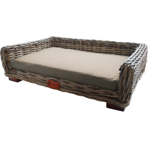 large wicker dog bed