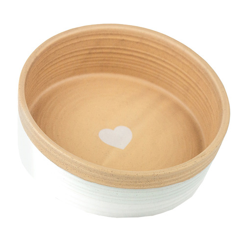 Heart Ceramic Dog Bowl