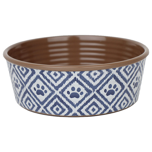 Ikat-Paw-Dog-Bowl