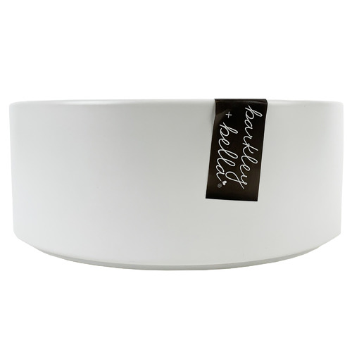 White Zen Ceramic Dog Bowl