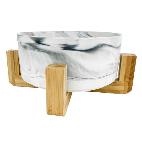 Zen Bamboo Dog Bowl Stand