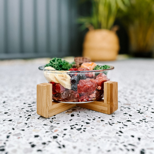 Zen Bamboo Dog Bowl Stand