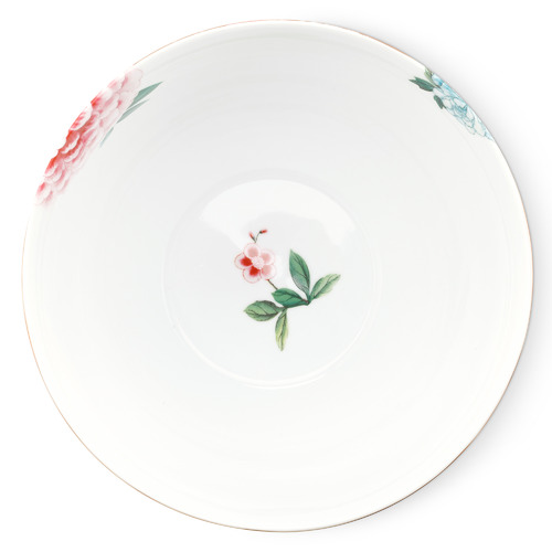 Red Blushing Birds 23cm Porcelain Bowl
