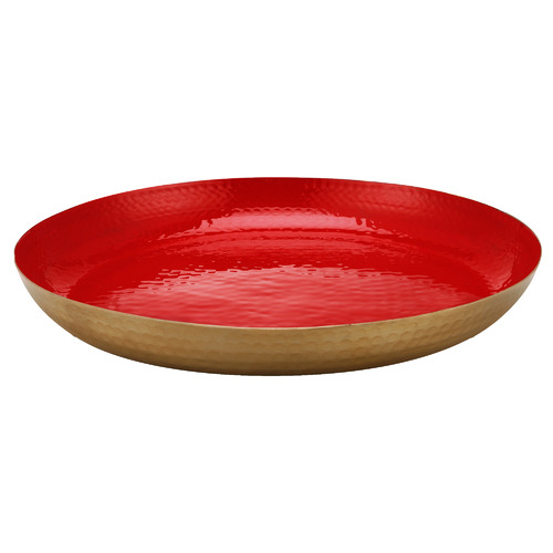 50cm Red Seraiah Aluminium Serving Tray