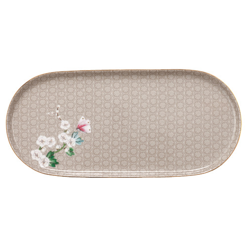 Khaki Kamini 25cm Oval Porcelain Platter