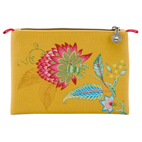 Jambo Flower& Blurred Lines Flat Beauty Pouch
