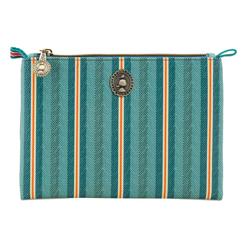 Jambo Flower& Blurred Lines Flat Beauty Pouch