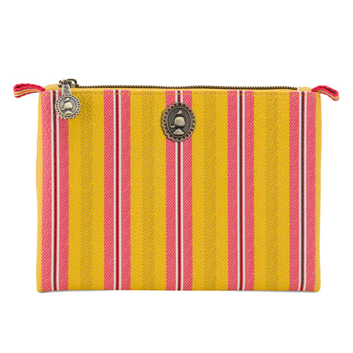 Jambo Flower& Blurred Lines Flat Beauty Pouch