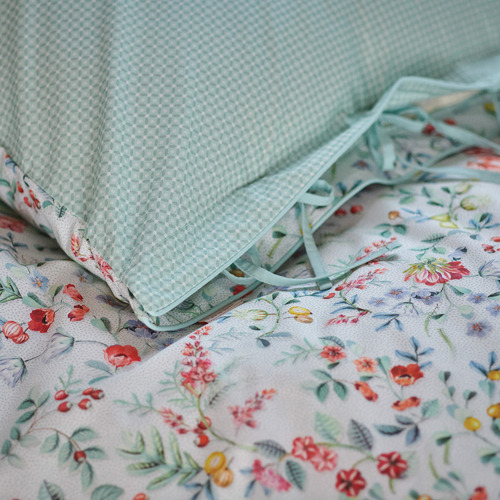 Mightnight Garden White Cotton Quilt Cover Set