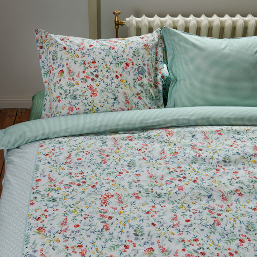 Dark Blue Fall In Leaf Cotton Quilt Cover Set
