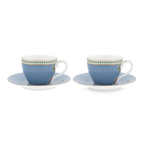 2 Piece La Majorelle Espresso Cups & Saucers