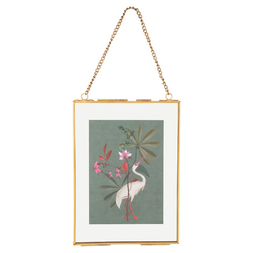 White & Gold Bird Photo Frame