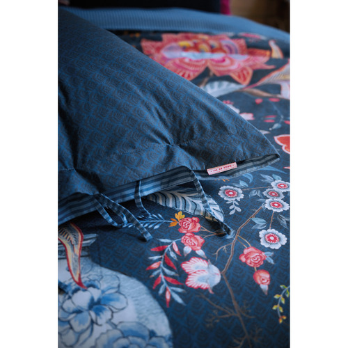 Tree of Life Dark Blue Cotton Quilt Cover Set