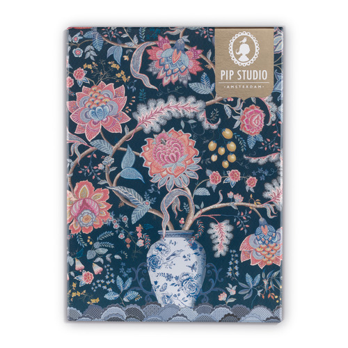Tree of Life Dark Blue Cotton Quilt Cover Set