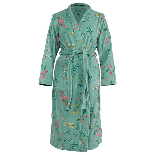 Green Les Fleurs Cotton Bathrobe