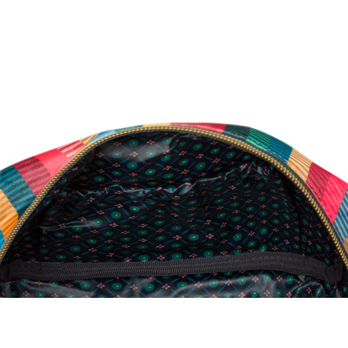 Jacquard Stripe Velvet Cosmetic Bag