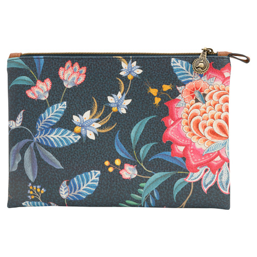 Flower Festival Faux Leather Cosmetic Flat Pouch | Temple & Webster