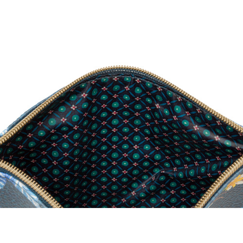 Flower Festival Faux Leather Cosmetic Flat Pouch