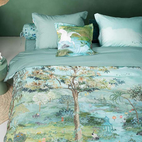 Duvet Cover_Pip Paradise_Green_by Pip Studio 140 x 200/220 cm + 1x 60 x 70  cm - Αγουρίδη Home Design