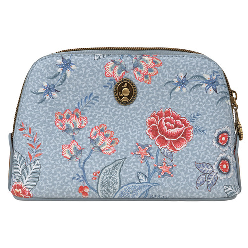 Flower Festival Small Faux Leather Cosmetic Bag