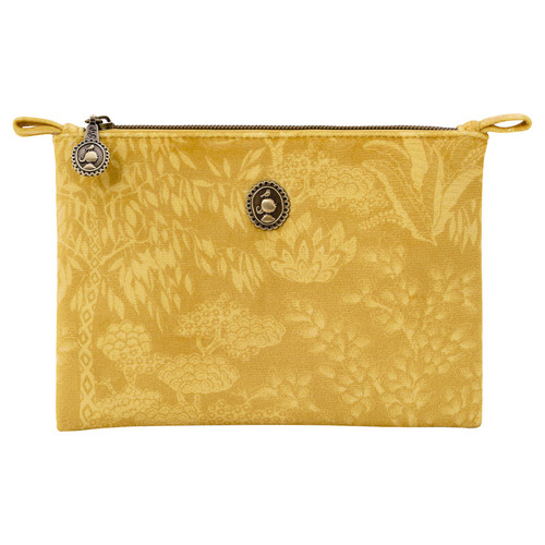 Origami Tree Velvet Cosmetic Flat Pouch