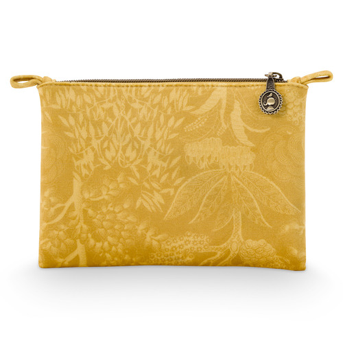 Origami Tree Velvet Cosmetic Flat Pouch