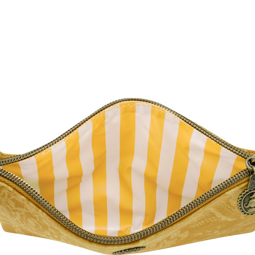 Origami Tree Velvet Cosmetic Flat Pouch