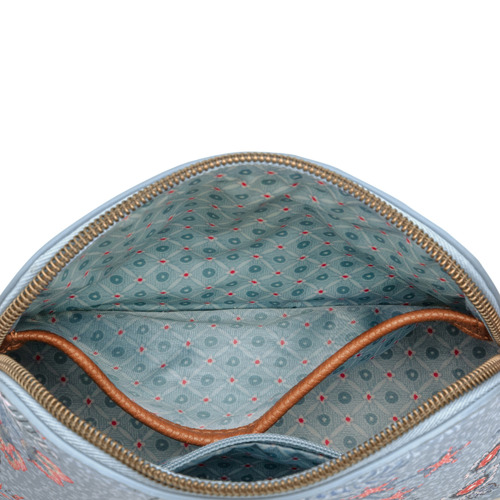 Flower Festival Small Faux Leather Cosmetic Bag