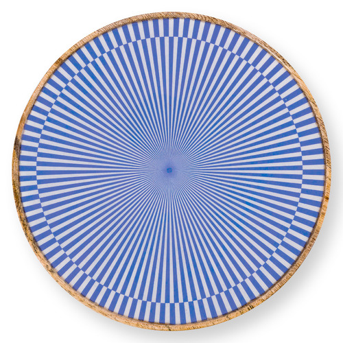 Bleached 22cm Mango Wood Footed Serving Platter