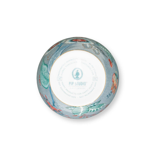 PipStudio 3 Piece Light Blue Flowery Porcelain Bathroom Accessories Set