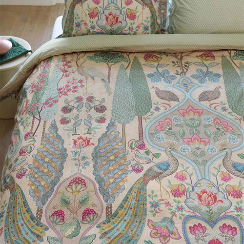 Off White Pavoni Cotton Quilt Cover Set