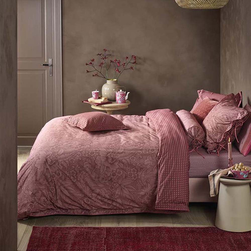 Terracotta Casa Dei Fiori Cotton Quilt Cover Set