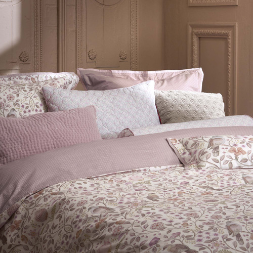 White Garden of Dove Cotton Percale Quilt Cover Set