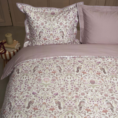 White Garden of Dove Cotton Percale Quilt Cover Set