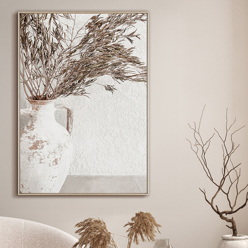 White Urn Canvas Wall Art