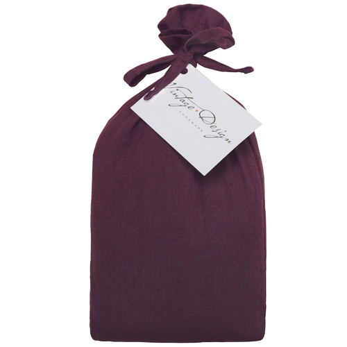 Merlot French Linen European Pillowcase