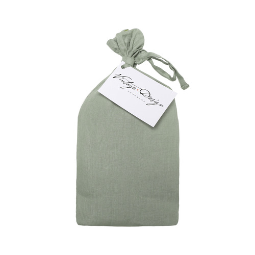 Fog Green Vintage Style Linen European Pillowcase