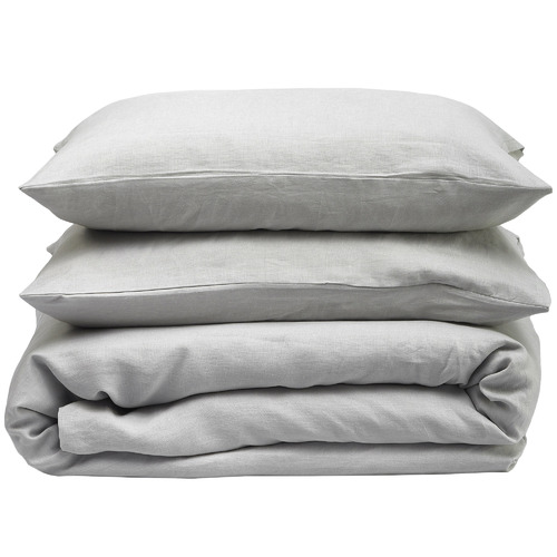 Grey French Linen Quilt Cover Set