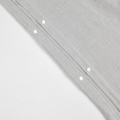 Grey French Linen Quilt Cover Set