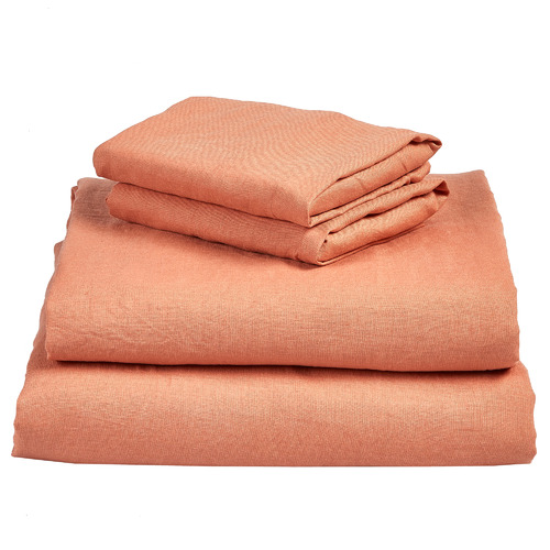 Cuffed & Piped Linen Sheet Set