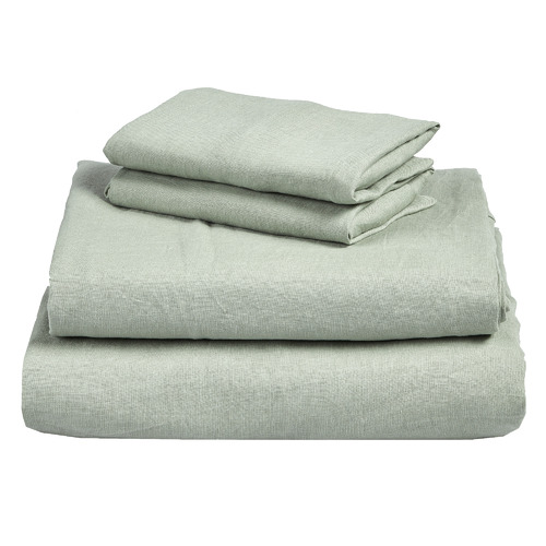 Cuffed & Piped Linen Sheet Set