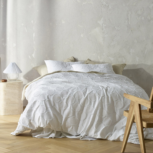 White Orion Cotton Quilt Cover Set