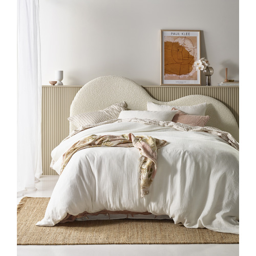 White Hugo Cotton Gauze Quilt Cover Set