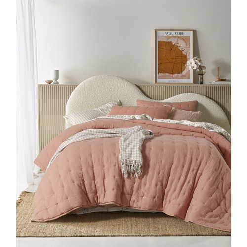 Clay Hugo Quilted Cotton Gauze Comforter Set
