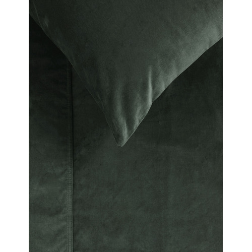 Vintage Design Green Forest Velvet Quilt Cover Set Temple & ster