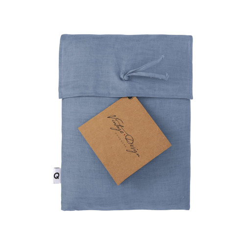 Sky Blue Hemp Quilt Cover Set